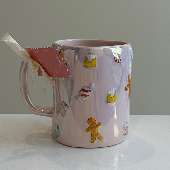 New Rae Dunn SUGAR AND SPICE Pink Iridescent Christmas Mug - Picture 2 of 4